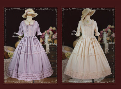 Tiny Garden - Vintage Prom - Elegance Pin Tucks Lolita OP Dress