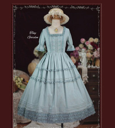 Tiny Garden - Vintage Prom - Elegance Pin Tucks Lolita OP Dress