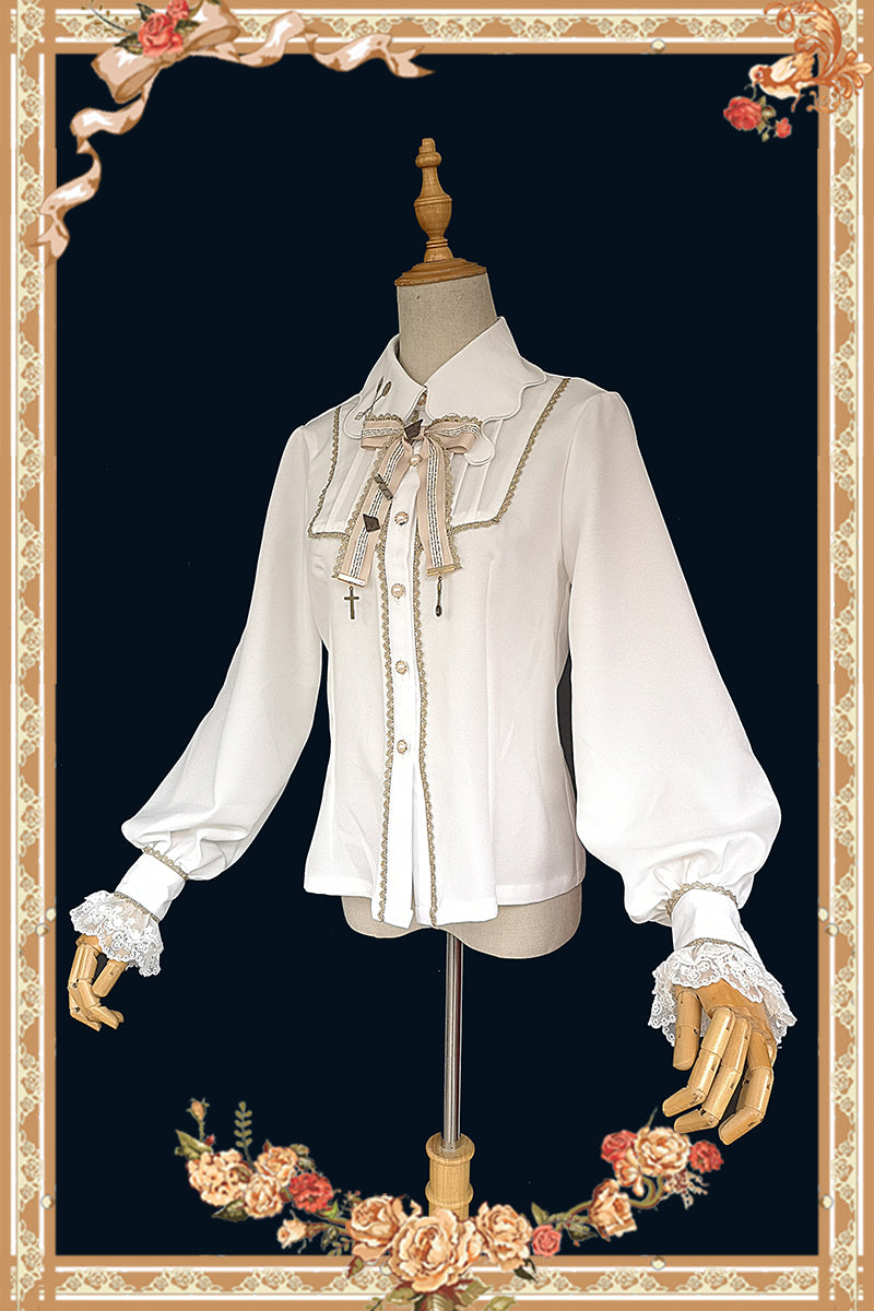 Infanta - Elegant Lolita Embroidery Lapel Blouse