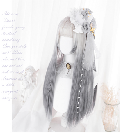 Hengji - Y2K Gradient Color Long Straight Lolita Wig