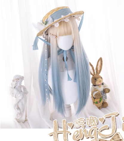 Hengji - Y2K Gradient Color Long Straight Lolita Wig