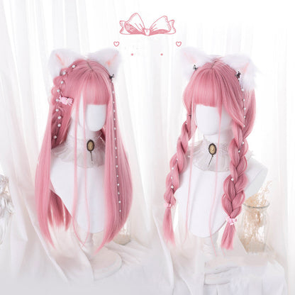 Hengji - 69cm Pink Straight Lolita Wig