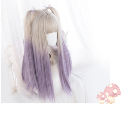 Hengji - Y2K Gradient Color Long Straight Lolita Wig