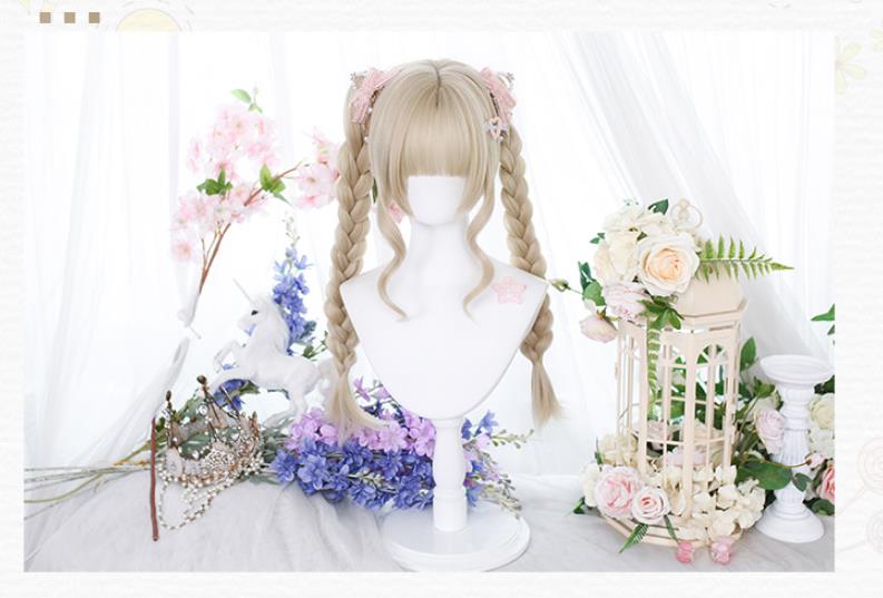 Dalao Home - Princess Lolita Ponytail Long Straight Blonde Wig