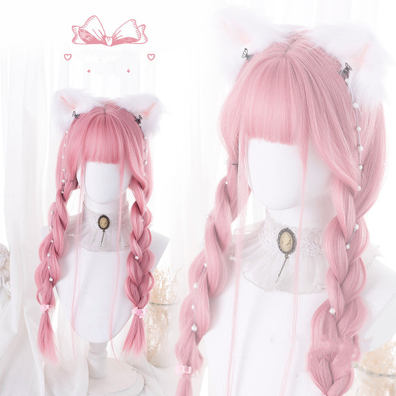 Hengji - 69cm Pink Straight Lolita Wig