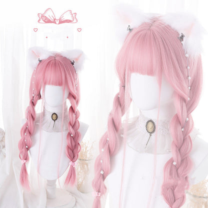 Hengji - 69cm Pink Straight Lolita Wig
