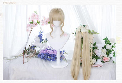 Dalao Home - Princess Lolita Ponytail Long Straight Blonde Wig