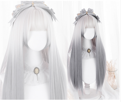 Hengji - Y2K Gradient Color Long Straight Lolita Wig