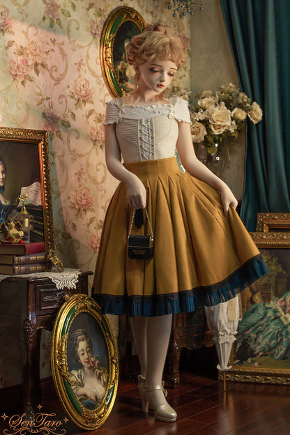 Sentaro - Canneles Elegant Classic High Waist Lolita Skirt