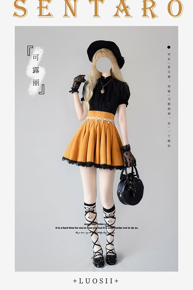 Sentaro - Canneles Elegant Classic High Waist Lolita Skirt