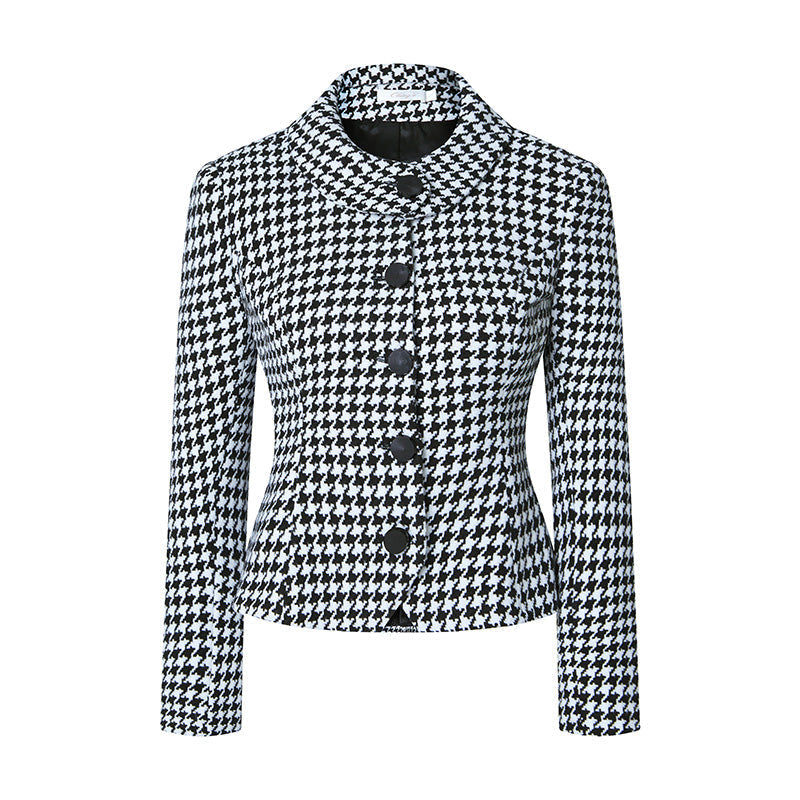 Houndstooth Retro Wool Jacket